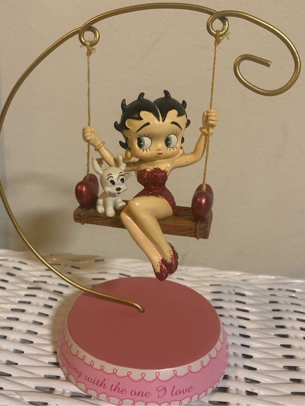 Betty Boop Love Swing Figurine Retired Hard to Find